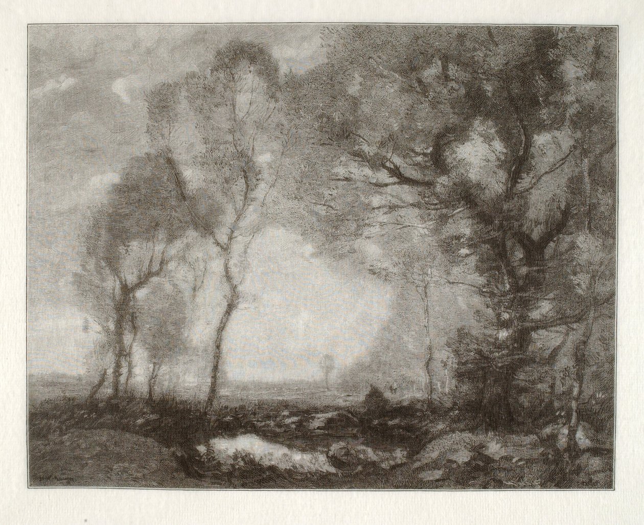 Landschap door Henry Wolf
