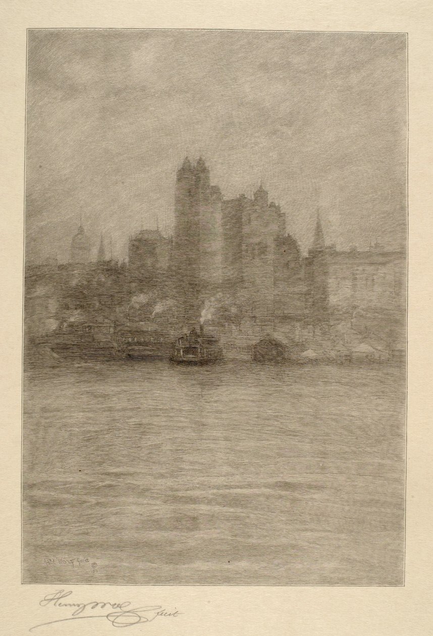 Neder-New York in een mist door Henry Wolf