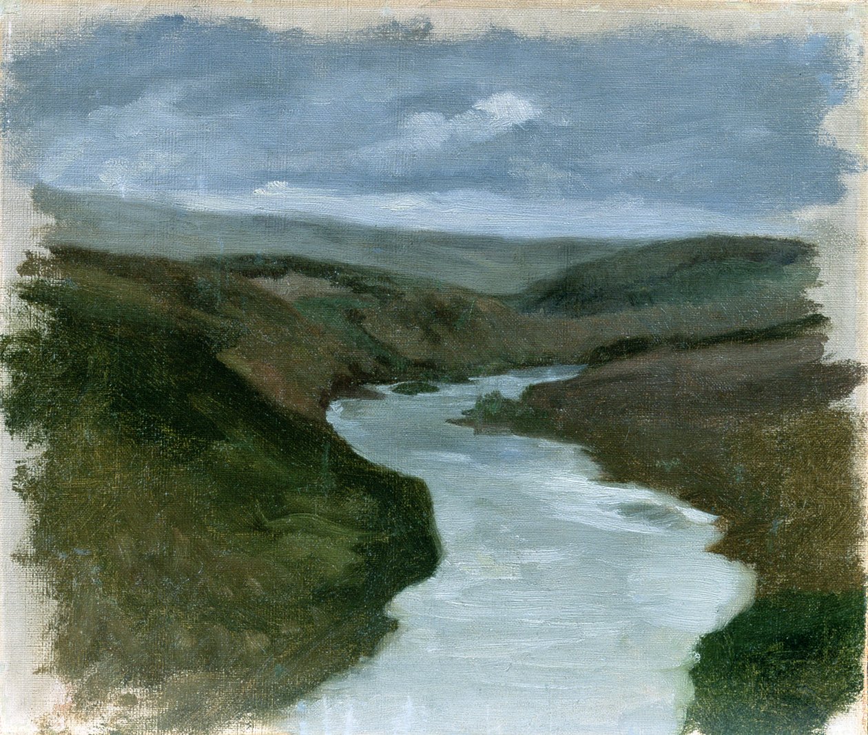 Landschap vanaf de Dnjepr Rivier, ca. 1878-89 door Henryk Hipolit Rodakowski