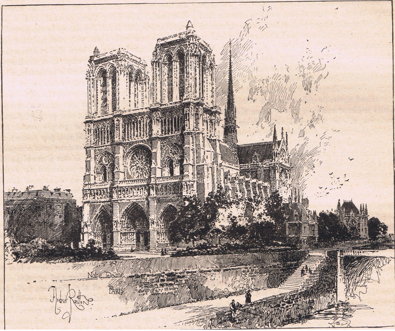Notre Dame, Parijs door Herbert Railton