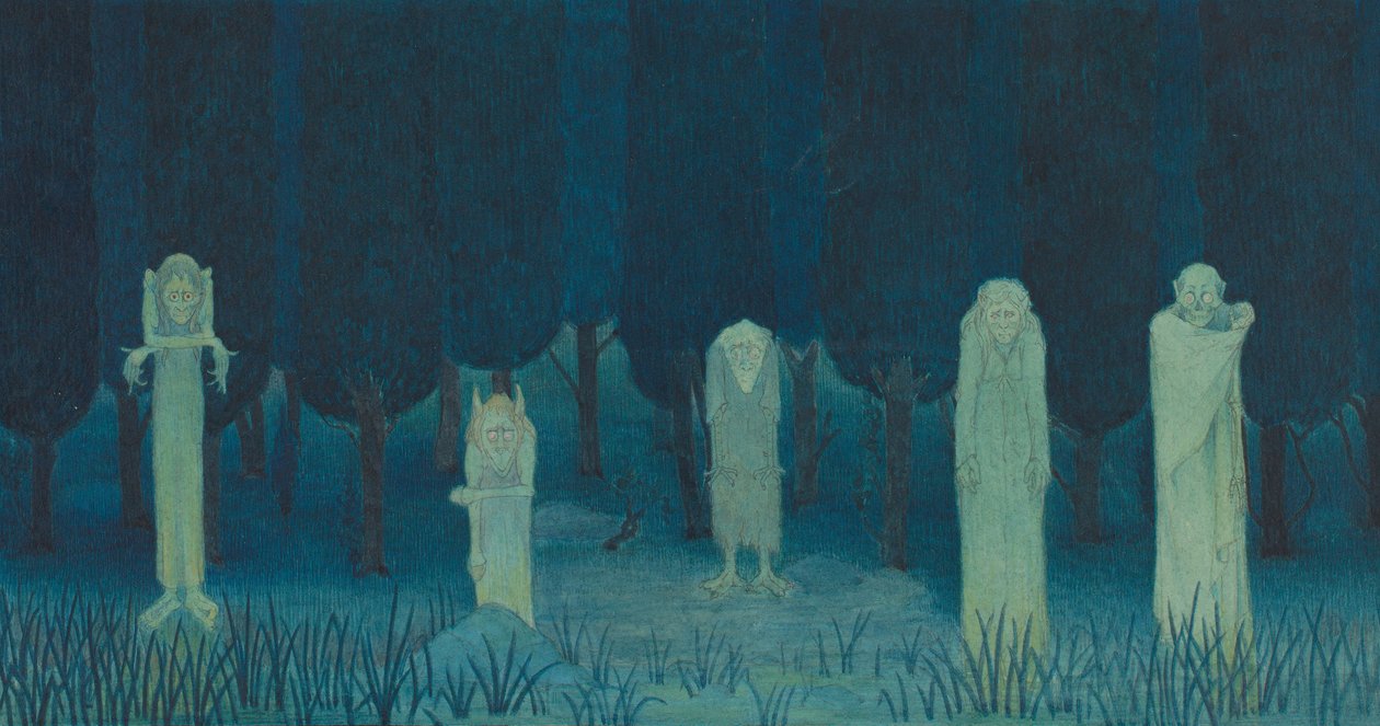 Vijf ghouls, 1911-24 door Herbert E. Crowley