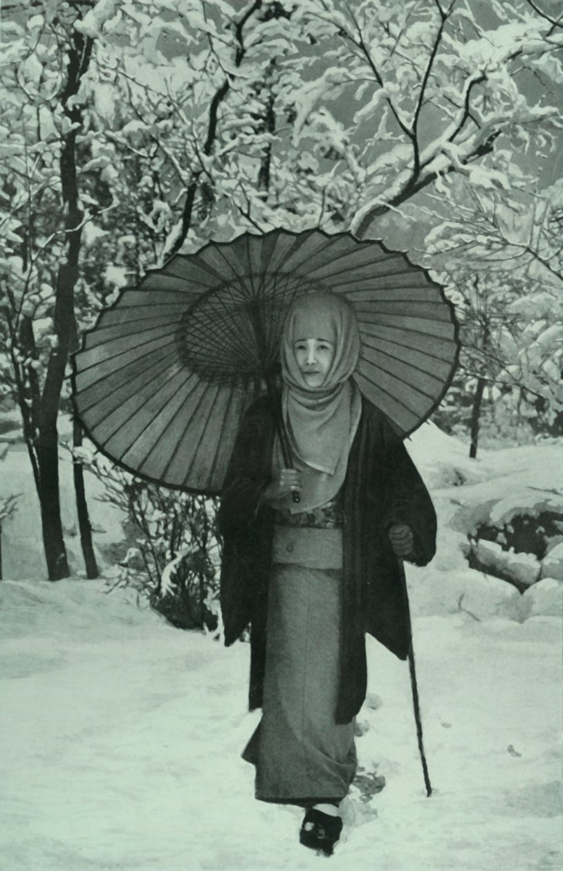 December in Japan, 1910 door Herbert Ponting