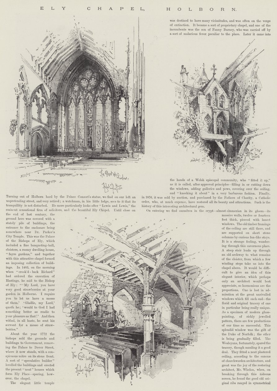 Ely Chapel, Holborn door Herbert Railton