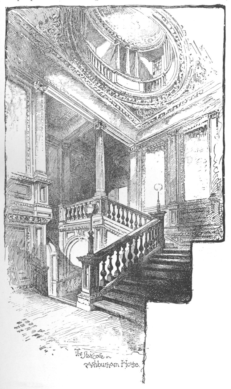 De trap, Ashburnham House door Herbert Railton