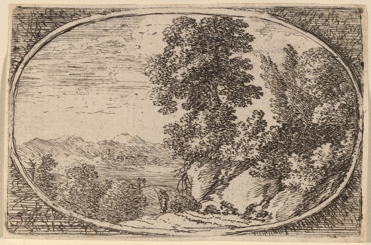 De Rots Bekroond met Bomen door Herman van Swanevelt