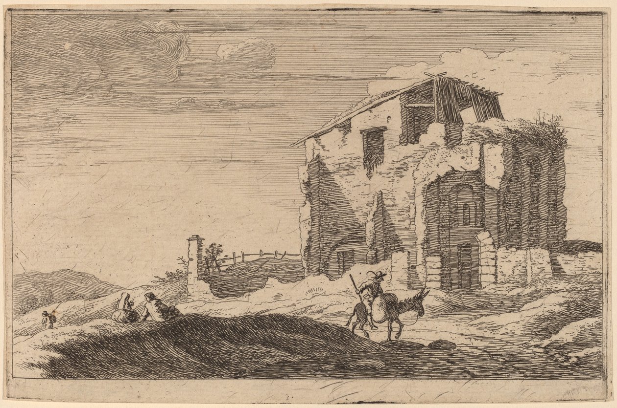 Zicht op een Verwoest Gebouw door Herman van Swanevelt