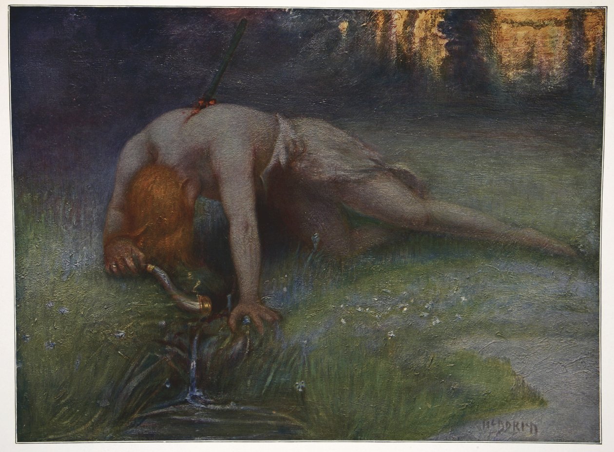 De dood van Siegfried, 1906 door Hermann Hendrich