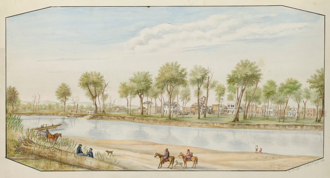 Miles City, Montana, 1879 door Hermann Stieffel
