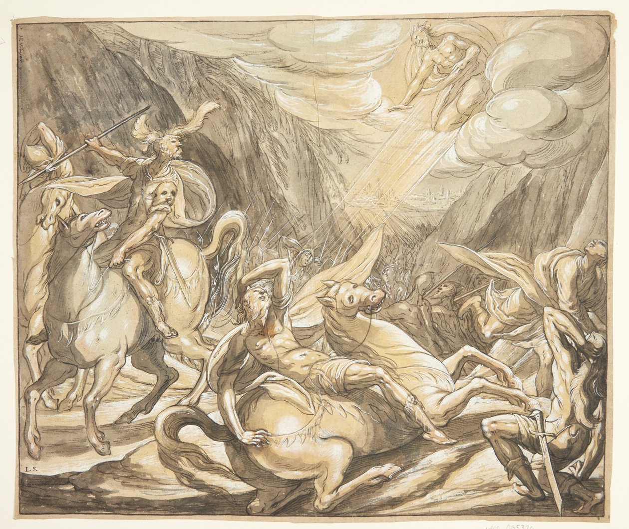 De bekering van Paulus door Hermann Weyer