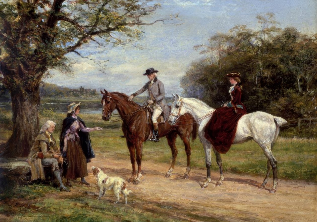 Liefdadigheid langs de weg door Heywood Hardy