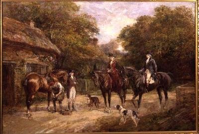 Stop bij de smid door Heywood Hardy
