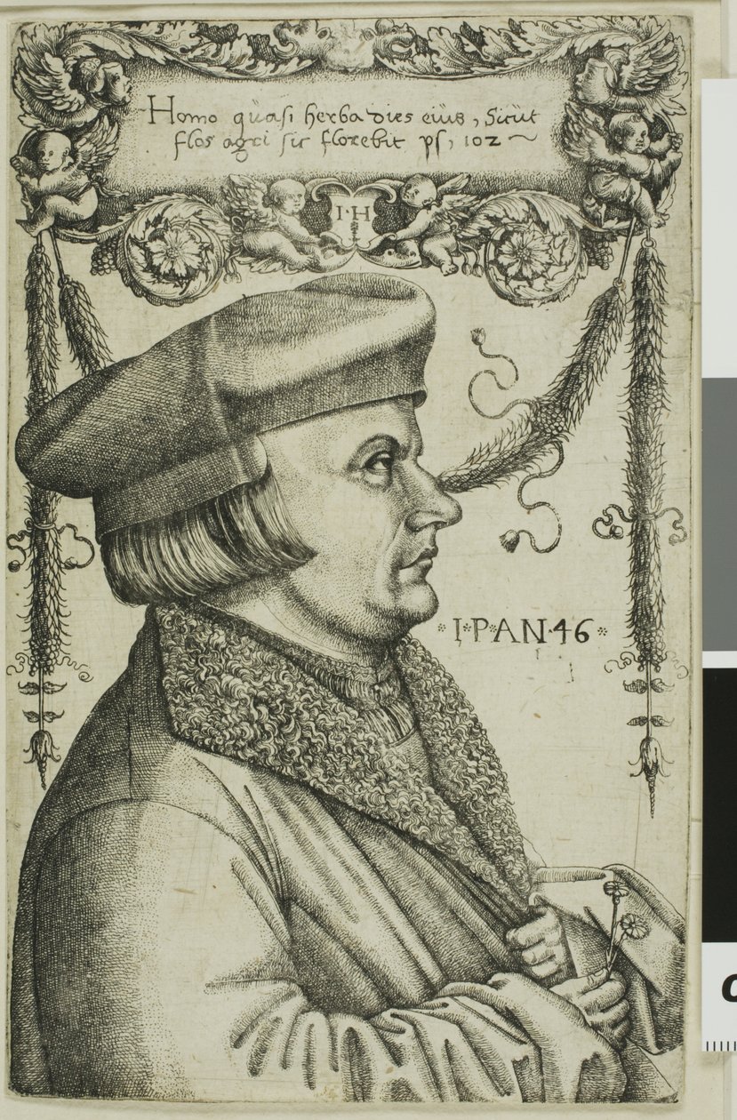Portret van een man door Hieronymous Hopfer