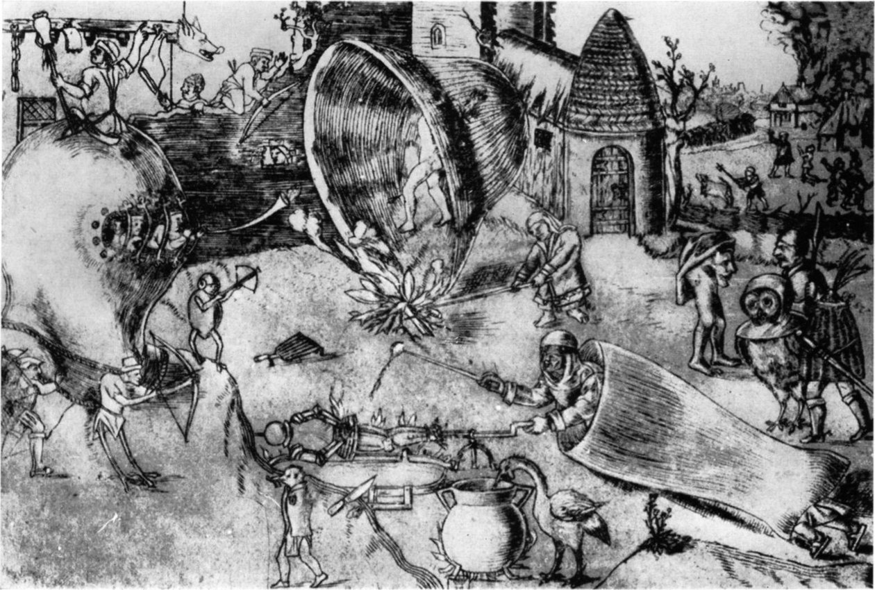 Groteske Gevechtsscène door Hieronymus Bosch