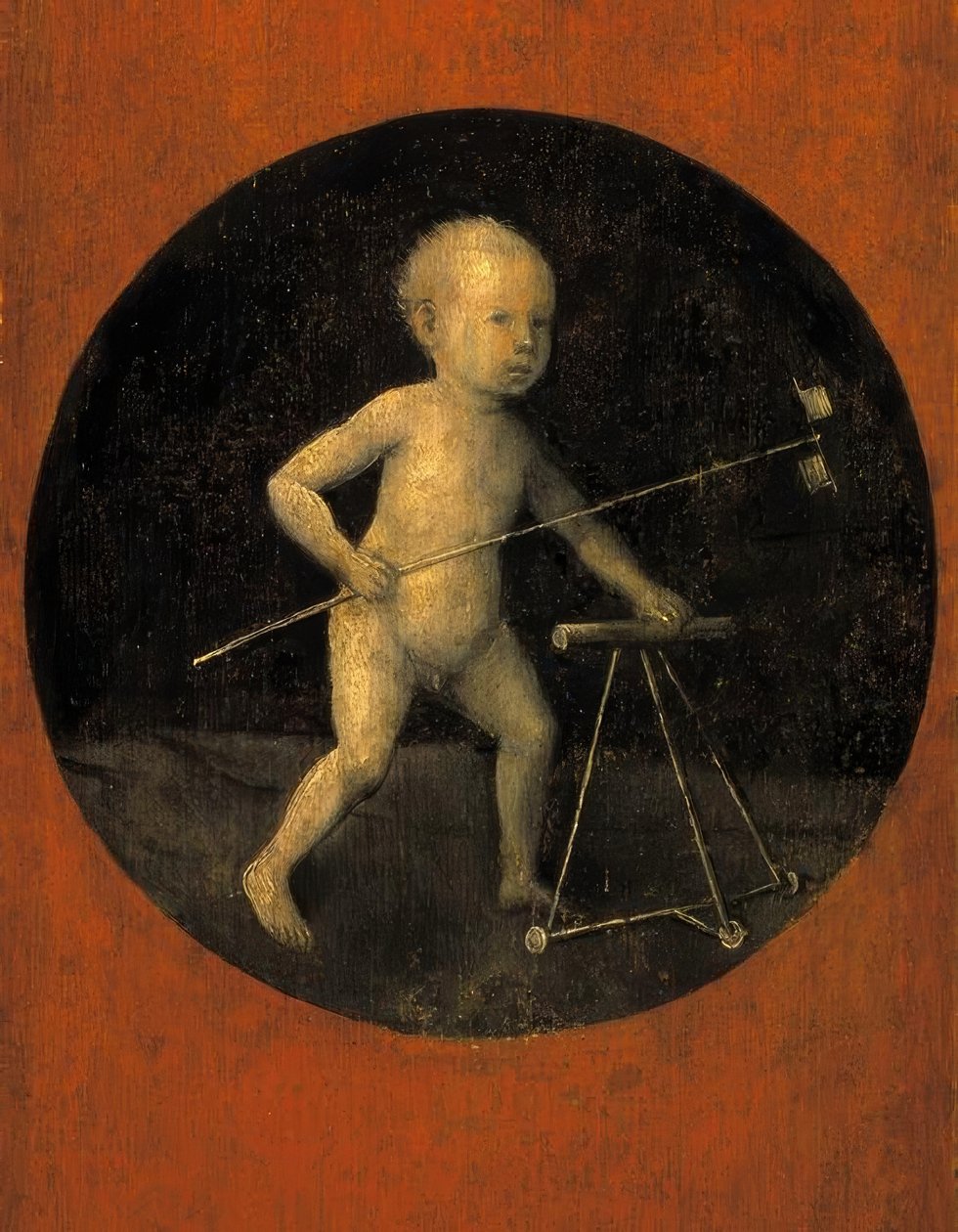 Kind met Windmolentje en Loopstoel door Hieronymus Bosch