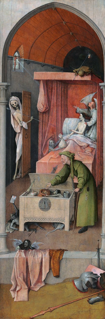 De dood en de vrek door Hieronymus Bosch