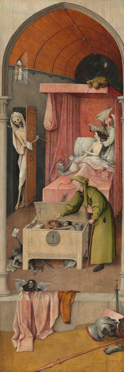 De Dood en de Vrek, ca. 1485-1490 door Hieronymus Bosch