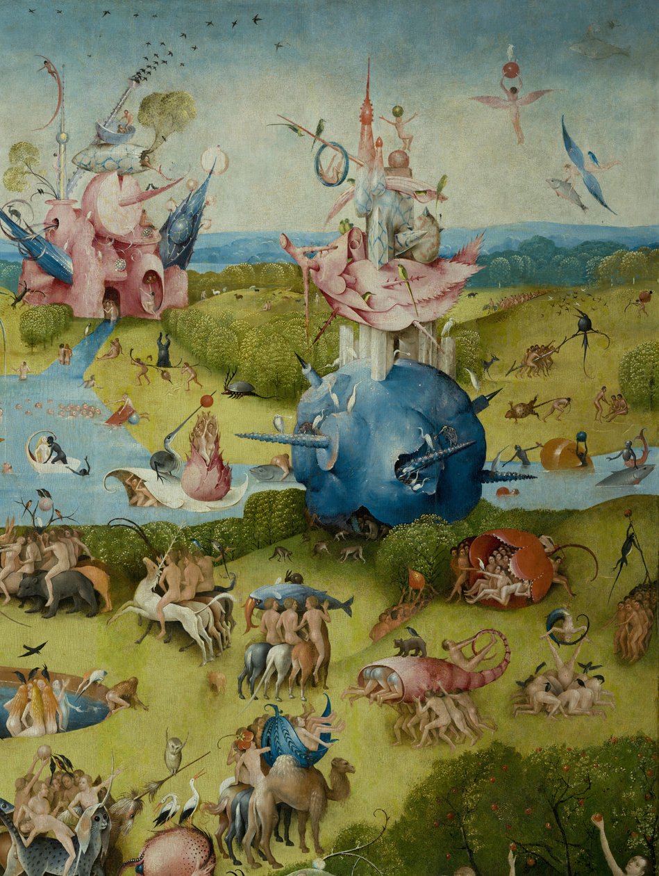De Tuin der Lusten, 1490-1500 door Hieronymus Bosch