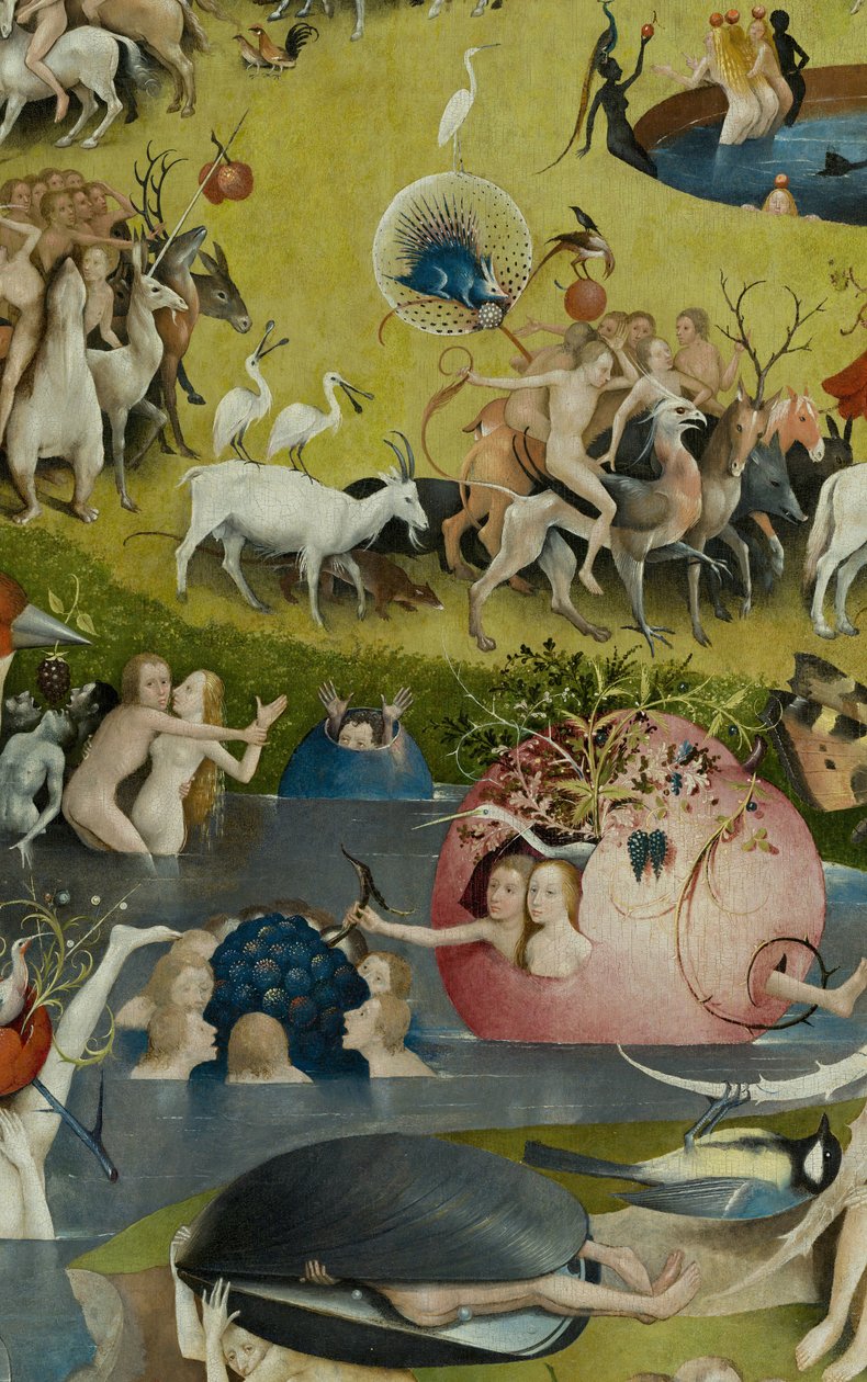 De Tuin der Lusten, 1490-1500 door Hieronymus Bosch
