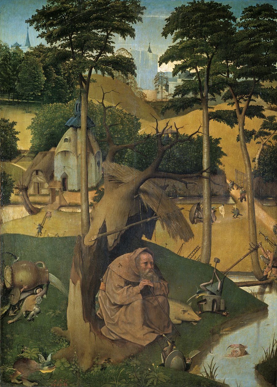 De Verleiding van Sint Antonius, c. 1490 door Hieronymus Bosch
