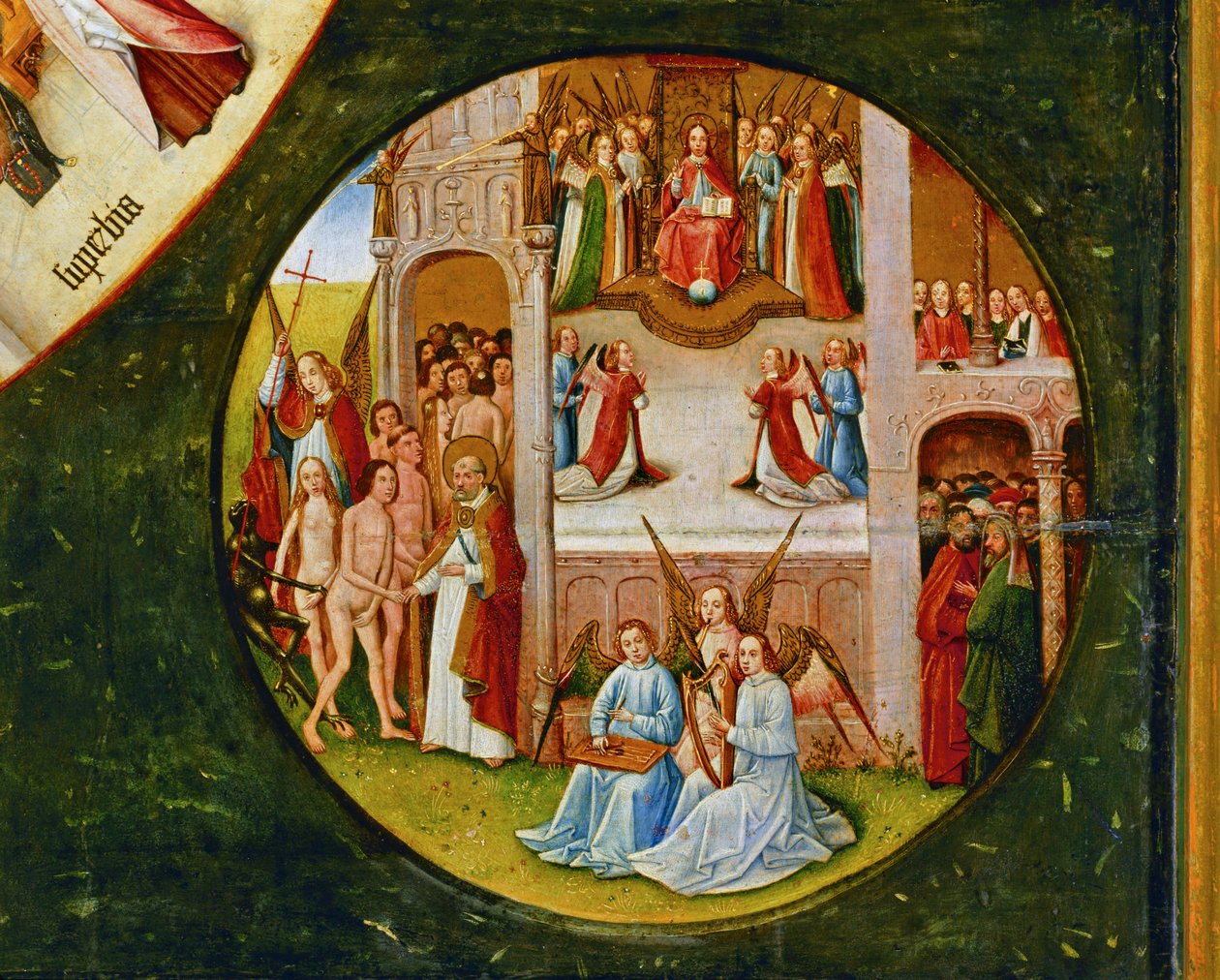 De tabel van de zeven hoofdzonden ... door Hieronymus Bosch