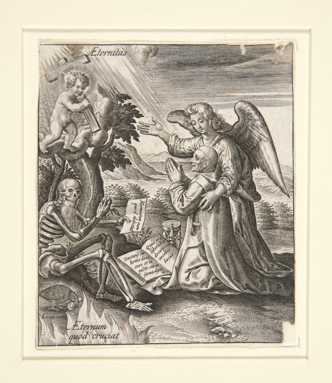Beschermengel door Hieronymus Wierix