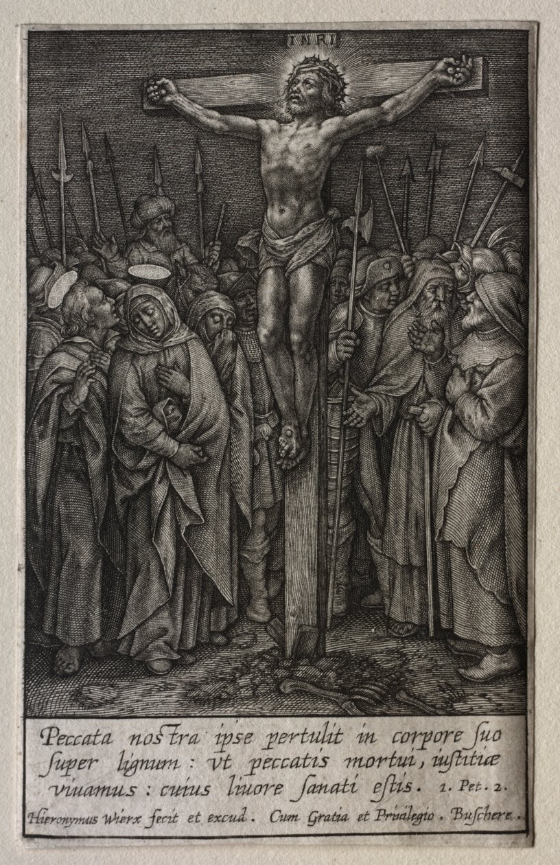 De Passie: Christus Gekruisigd door Hieronymus Wierix