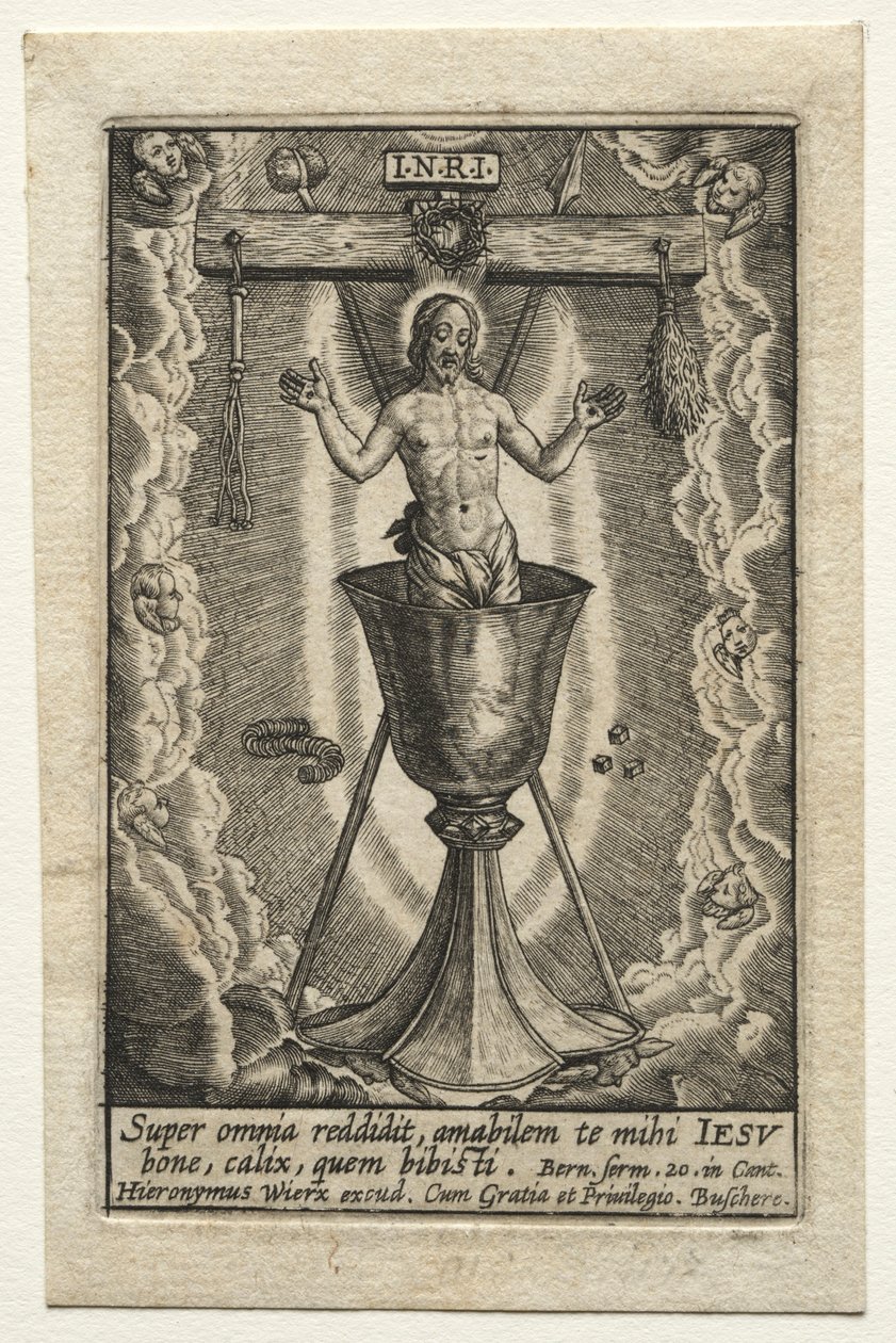 Super omnia reddidit, amabilem... door Hieronymus or Jerome Wierix