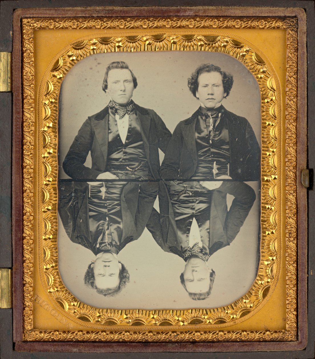 Portret van twee mannen,c. 1850 (foto) door Higgins
