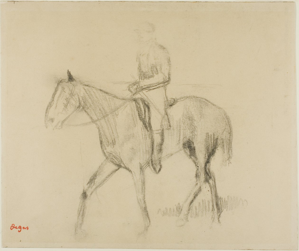Paard en ruiter door Hilaire Germain Edgar Degas