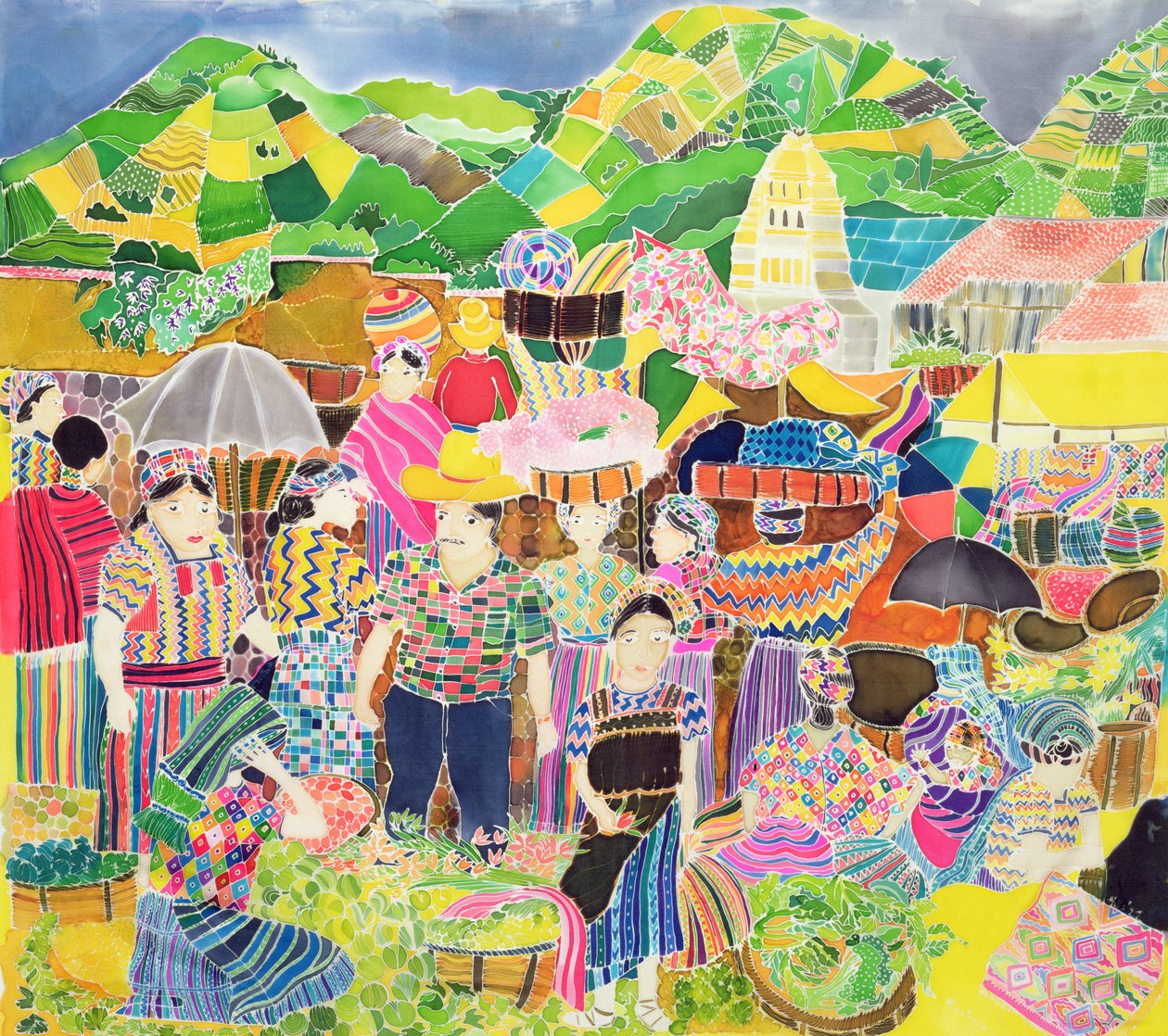 Almolonga-markt door Hilary Simon