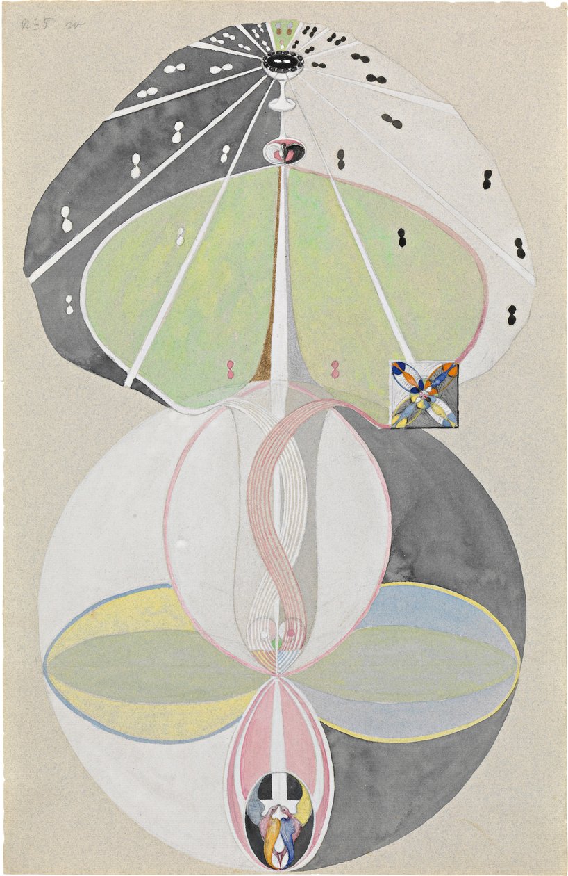 Boom van Kennis, nr. 5, 1915 door Hilma af Klint