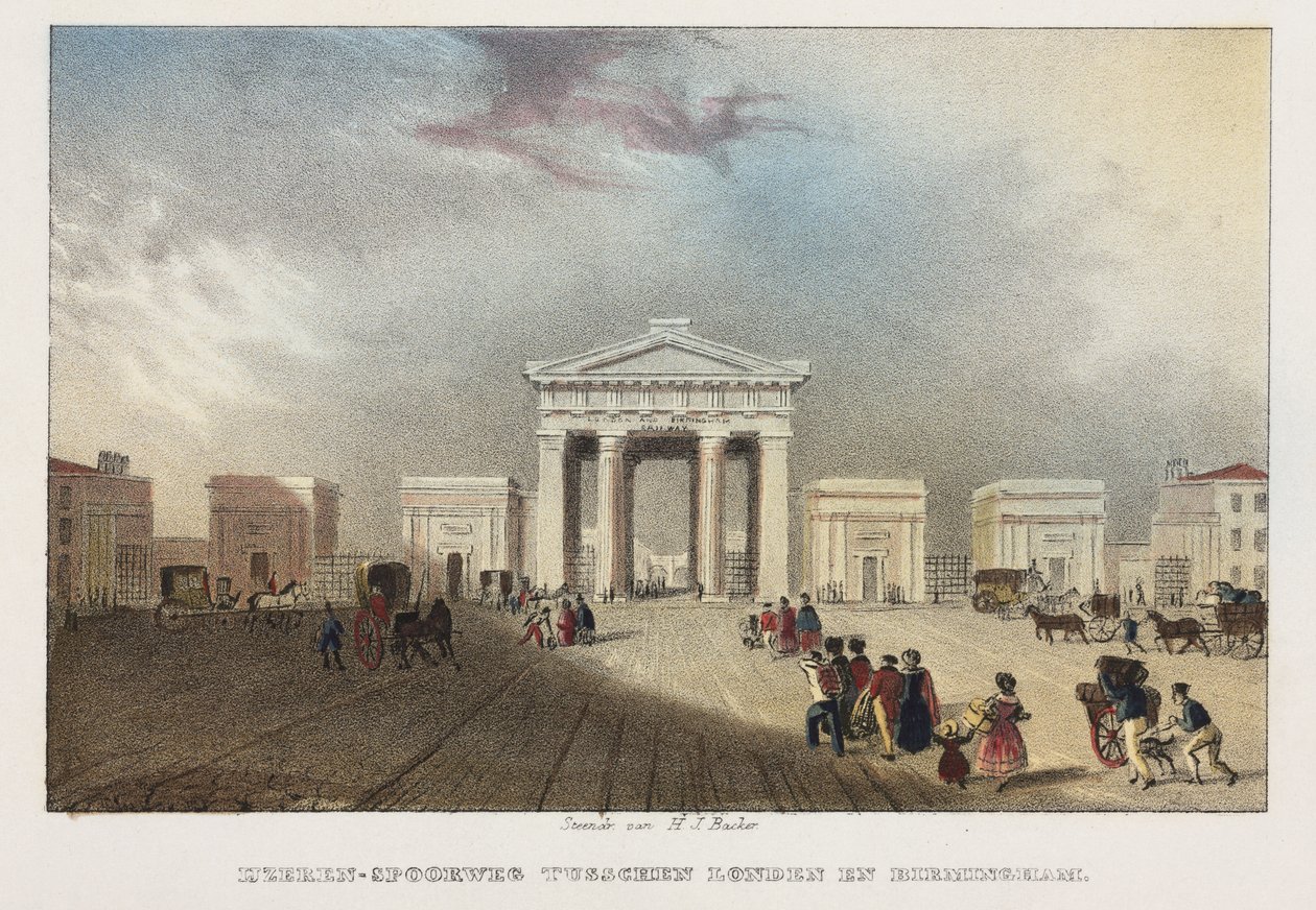 Station Euston, Londen door Hilmar Johannes after Backer