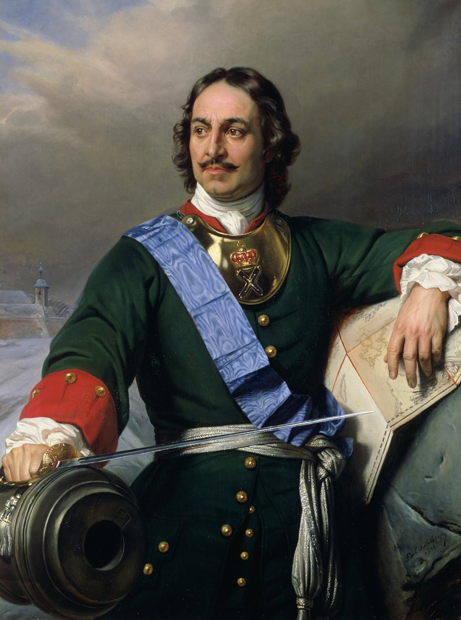 Peter I de Grote (1672-1725) 1838 door Hippolyte Delaroche