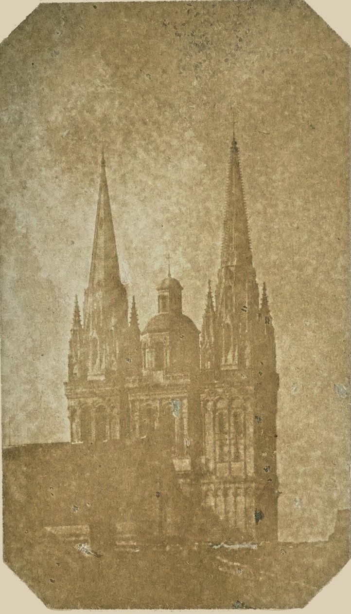 [Spitsen van de kathedraal Saint Maurice, Angers]. door Hippolyte Bayard