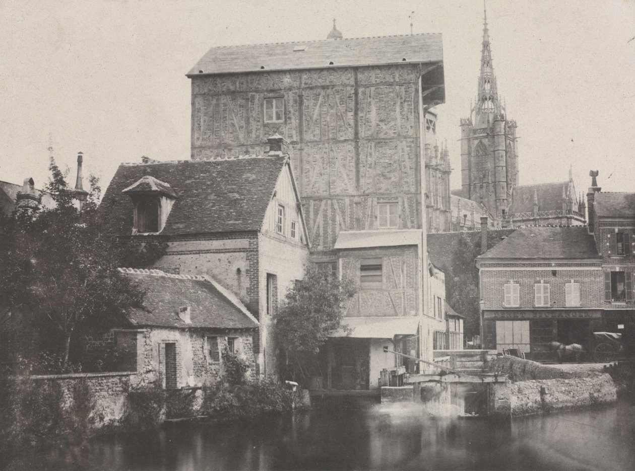 Gezicht op Évreux, 1850 door Hippolyte Bayard