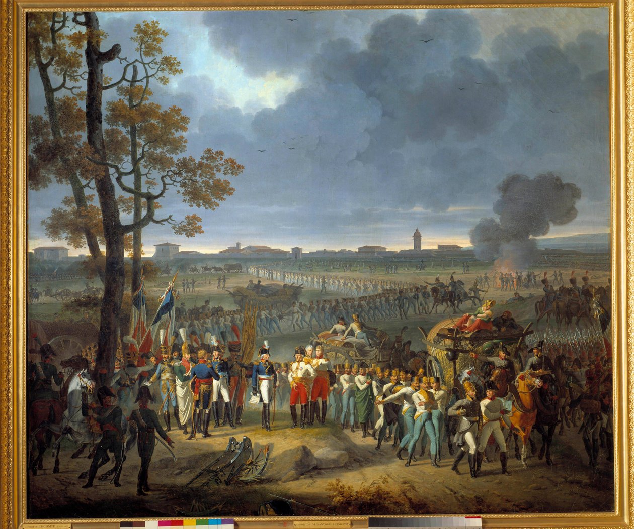 De overgave van Mantua (2 februari) door Hippolyte Lecomte