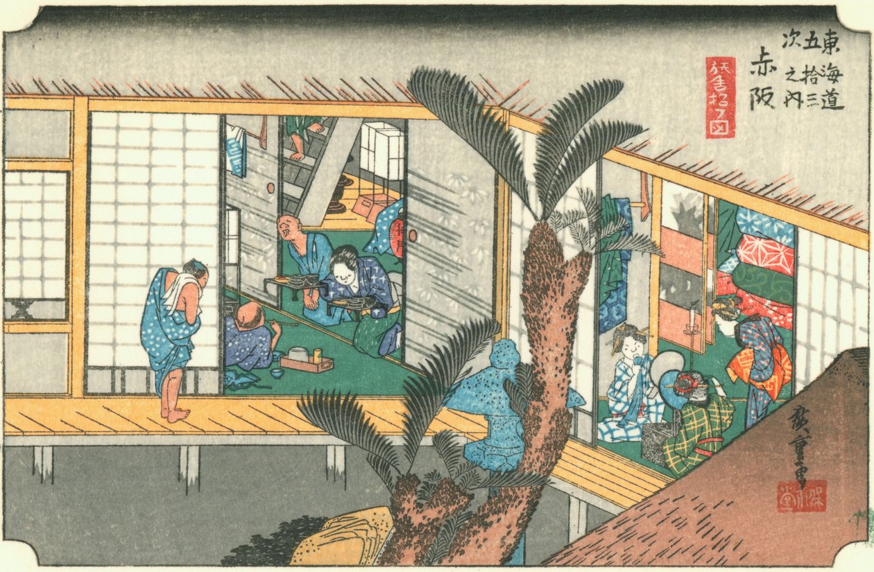 Akasaka door Hiroshige