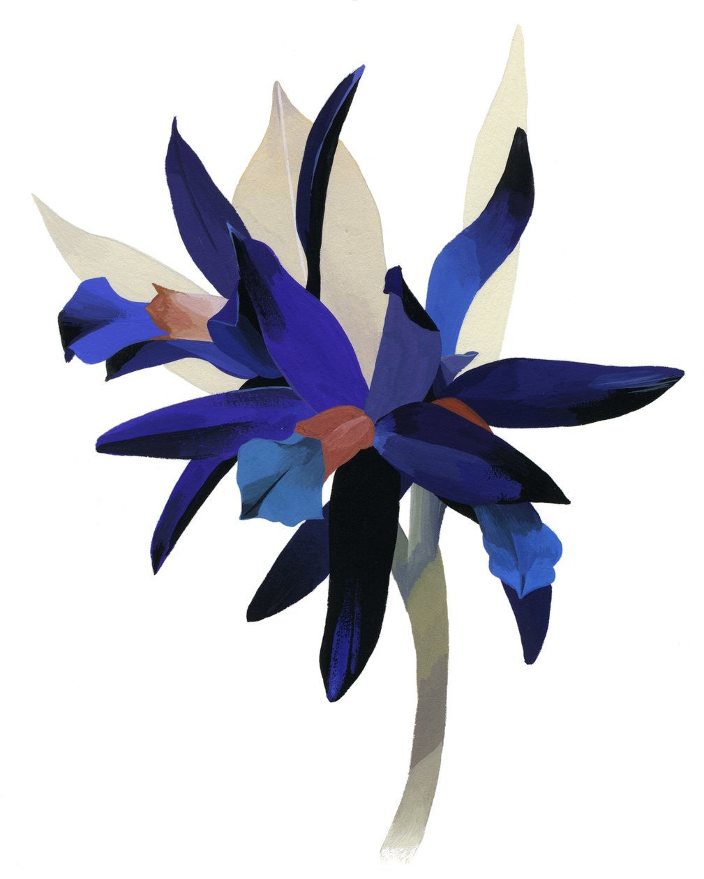 Een denkbeeldige bloem met een blauwe basis door Hiroyuki Izutsu