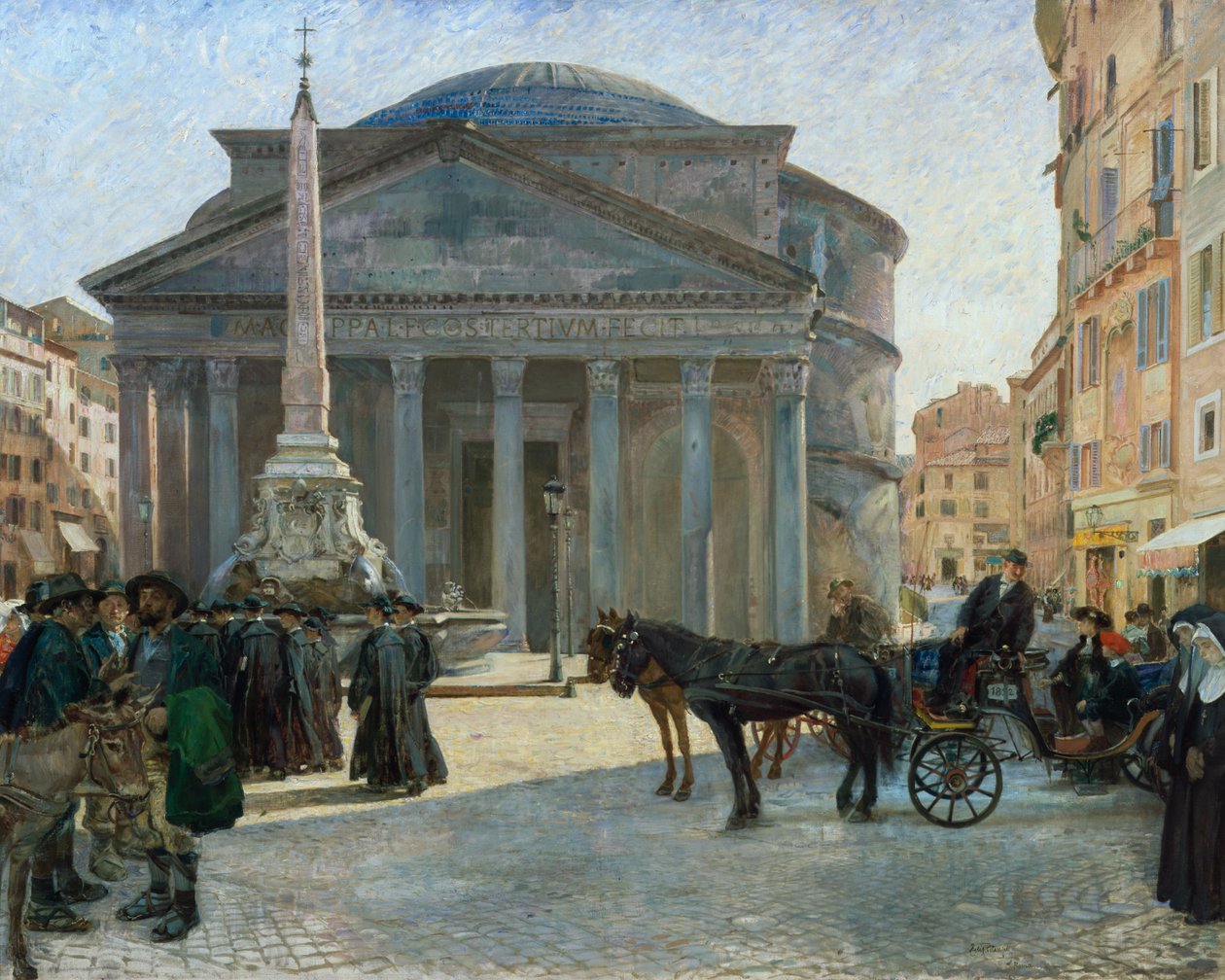 Van Pantheonplein in Rome door Hjalmer Eilif Emanuel Peterssen