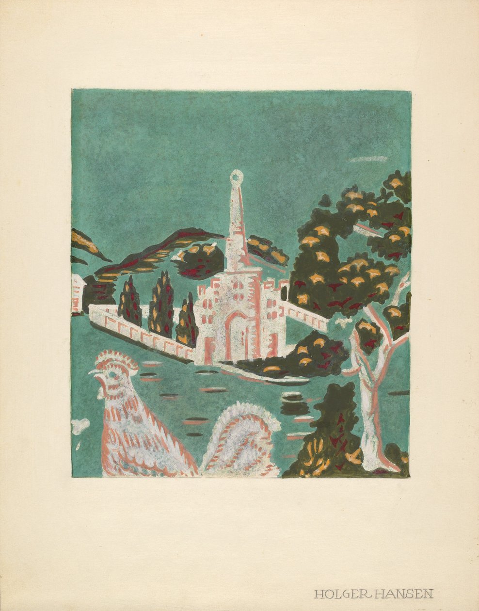 Hoedendoos detail, ca. 1940 door Holger Hansen