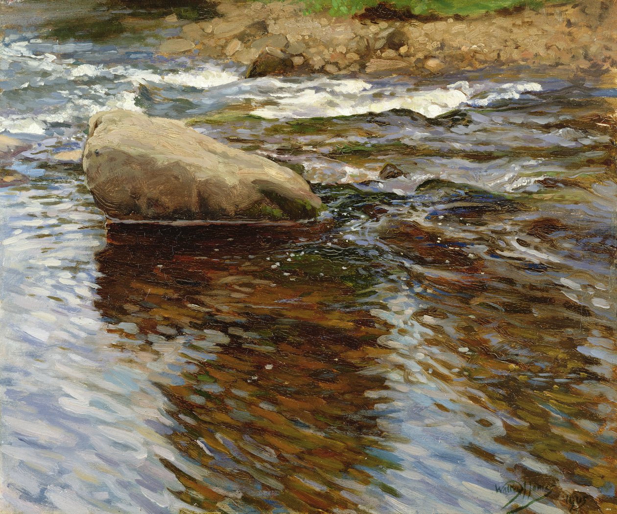 Stromend water, 1905 door Hon. Walter John James