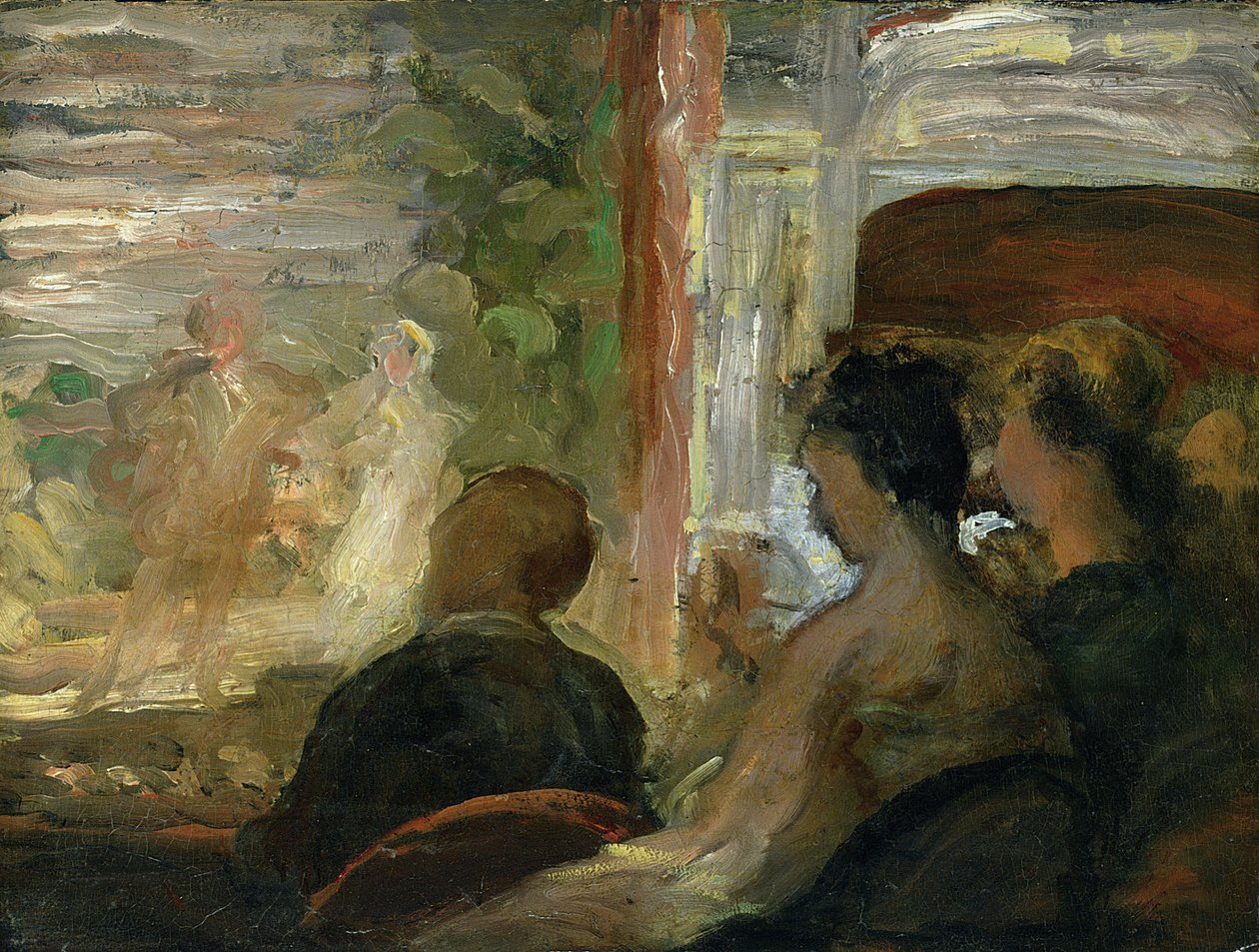 Een loge in het theater, c.1865-70 door Honoré Daumier
