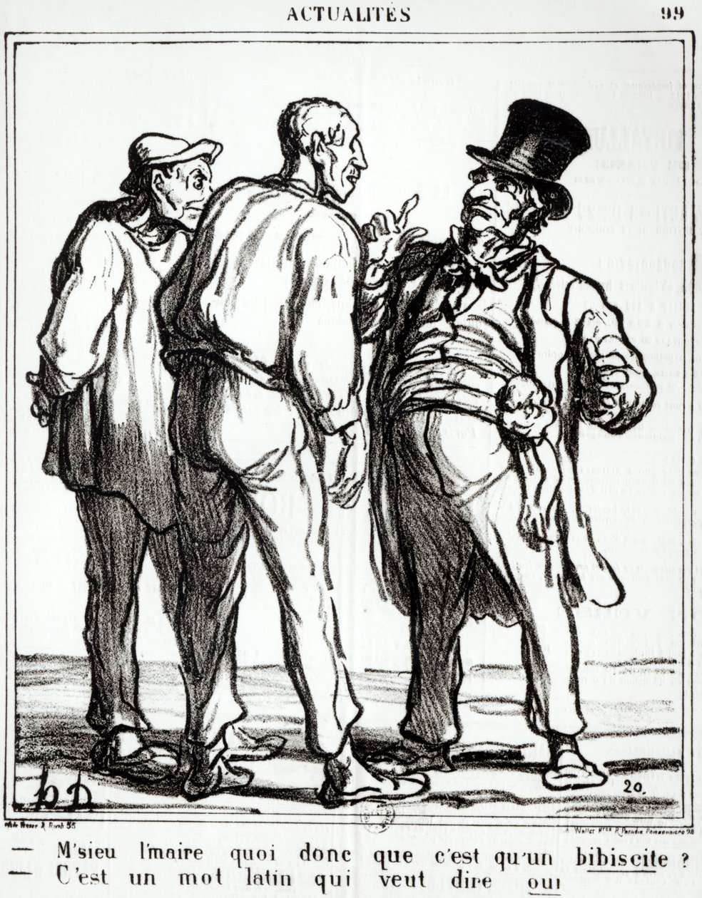 Cartoon over het referendum van 8 mei 1870, uit het tijdschrift 