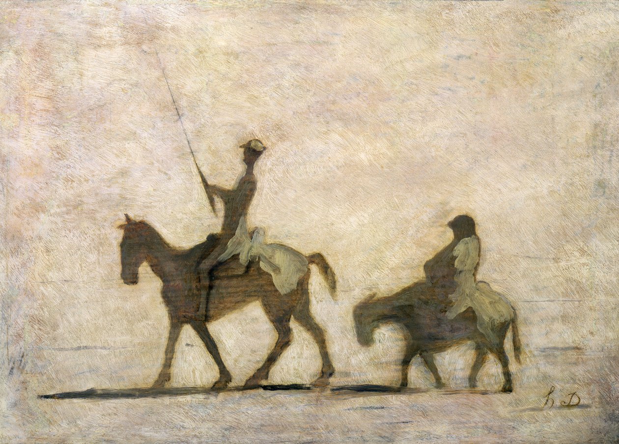 Don Quichot en Sancho Panza door Honoré Daumier
