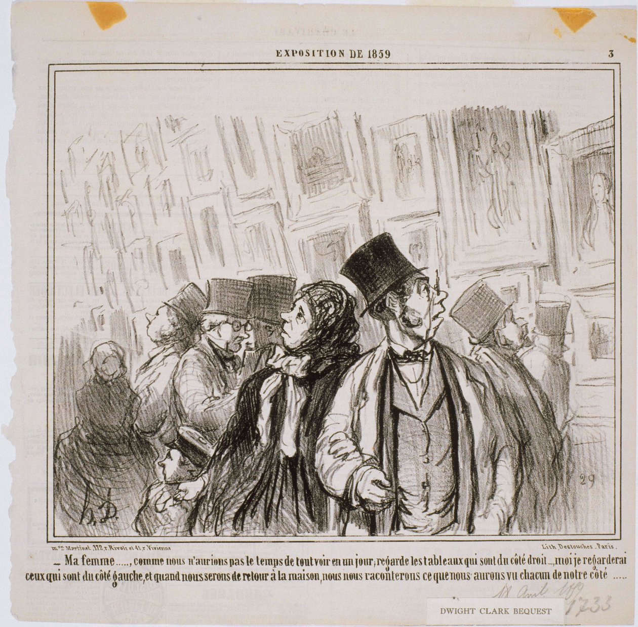 Tentoonstelling van 1859 - Mijn vrouw... Zoals wij niet zouden... door Honoré Daumier