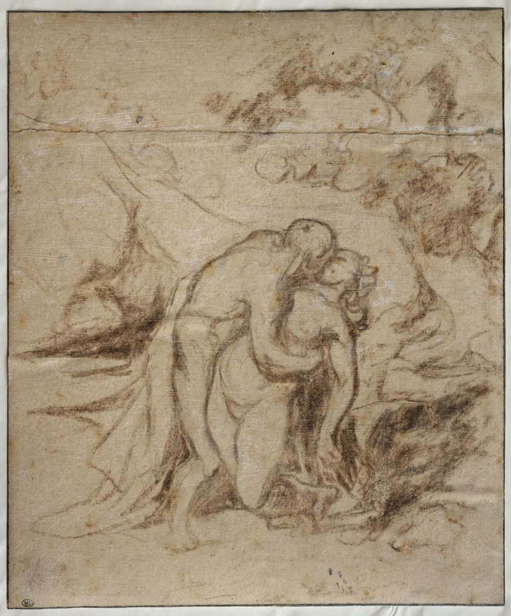 Phrosine en Melidore of, De Kus, ca. 1848-52 door Honoré Daumier
