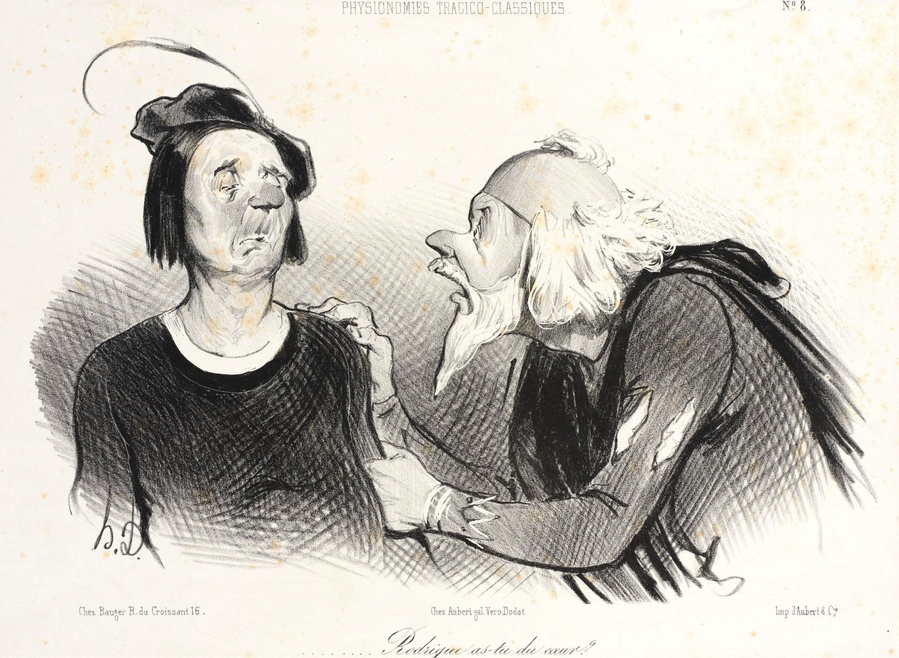...Rodrigue, heb je moed... door Honoré Daumier