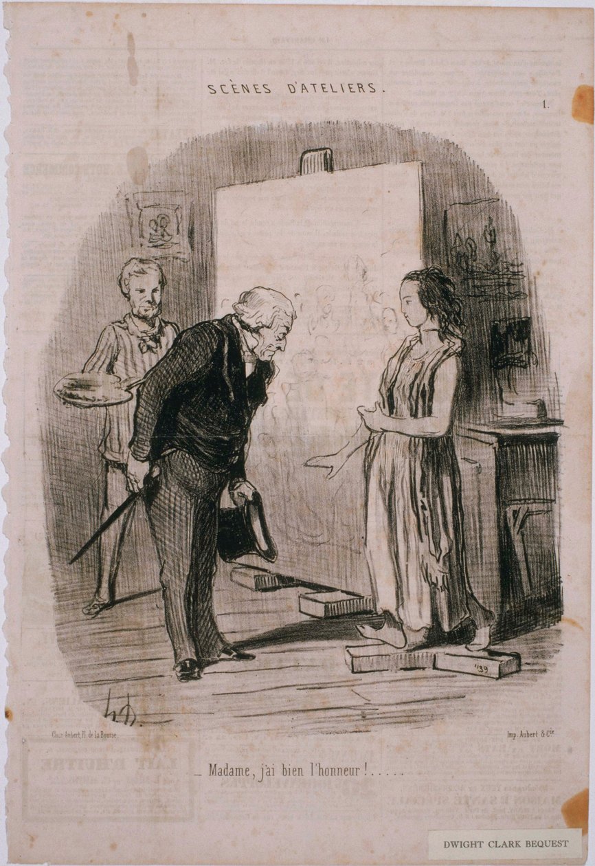 Atelierscènes - Mevrouw, ik heb de eer! door Honoré Daumier