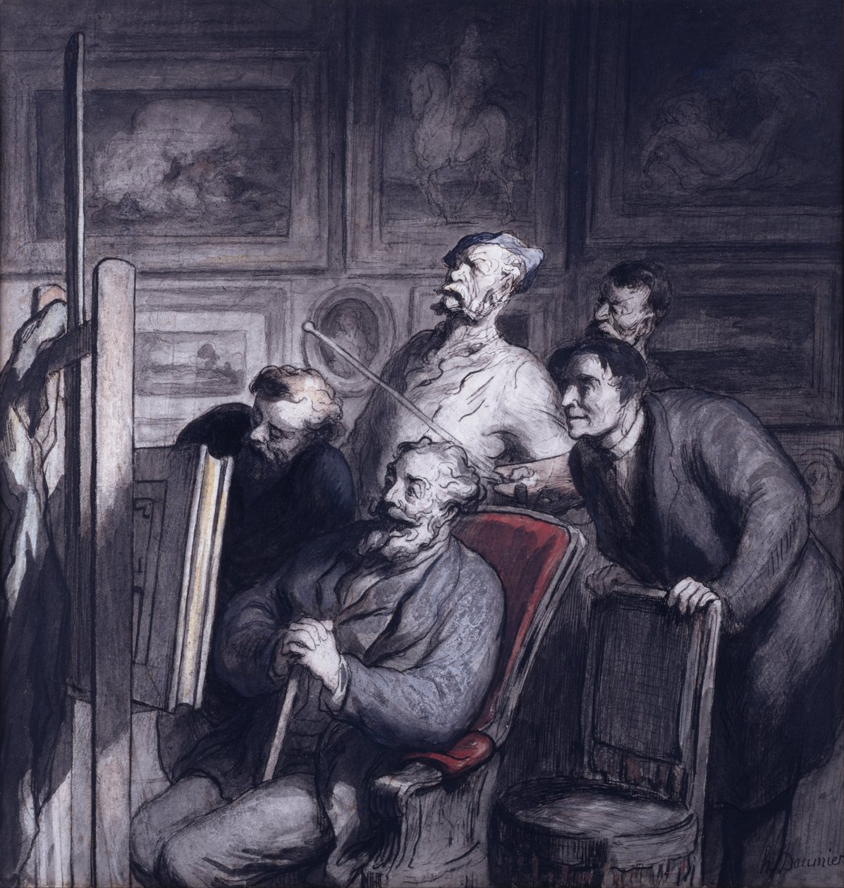 De Amateurs door Honoré Daumier