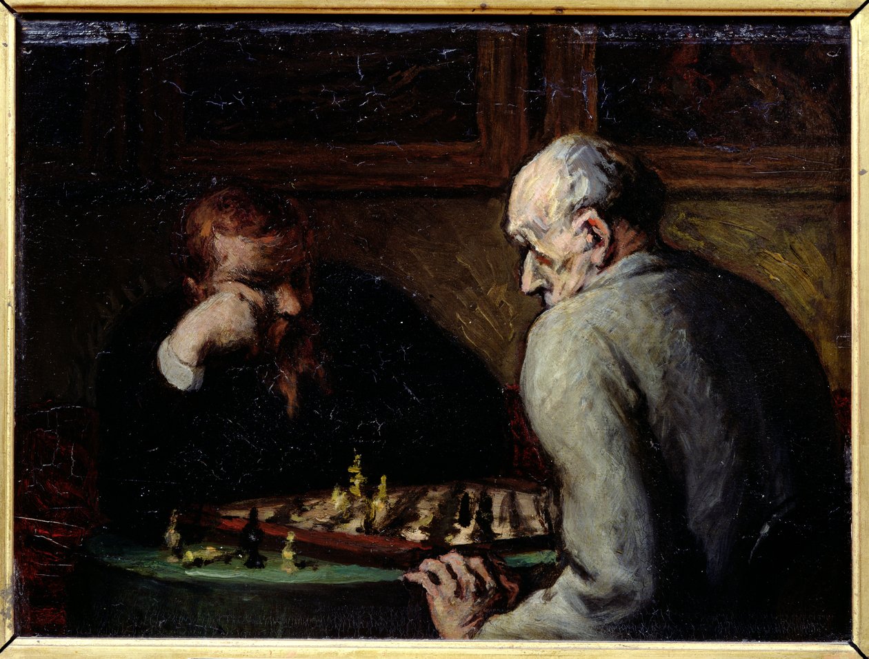 De Schaakspelers, c.1863-67 door Honoré Daumier